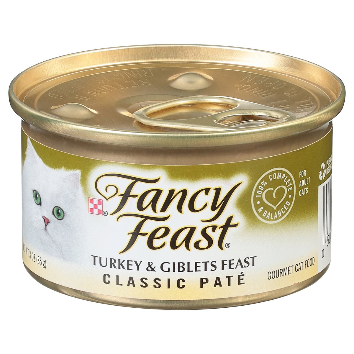 ( 4 Pack ) Fancy Feast Cat Food, Gourmet, Turkey & Giblets Classic Pate, 3 oz cans